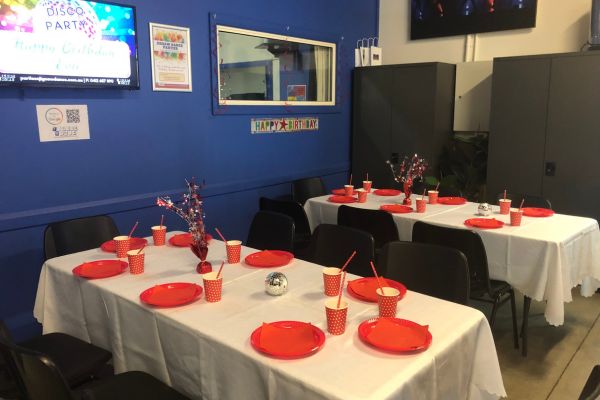 Tables and chairs at Castle Hill Jigsaw Studios venue | Bop till you Drop